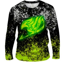 Мужской 3D лонгслив FAIRY TAIL logo green