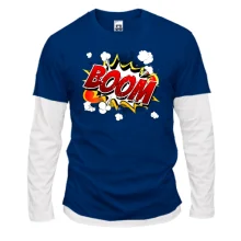 Комбинированный лонгслив "BOOM"