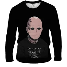 Мужской 3D лонгслив Saitama, Slipknot - OnePunchMan