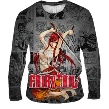 Мужской 3D лонгслив Erza Scarlet - Fairy Tail