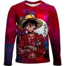 Детский 3D лонгслив Луффи - One Piece, Большой Куш