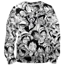 3D свитшот Monkey D Luffy - One Piece, manga-pattern