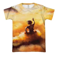 3D футболка Сон Ґоку на хмарі - Dragon Ball