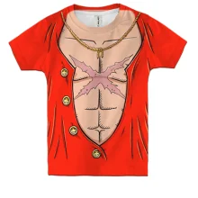 Детская 3D футболка Одежда Луффи - OnePiece