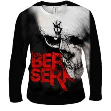 Мужской 3D лонгслив Berserk, Skull