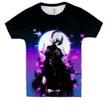Детская 3D футболка 2B, neon - Nier: Automata