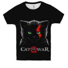 Детская 3D футболка CAT of War