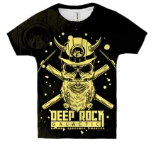 Детская 3D футболка Deep Rock Galactic - Danger Darkness Dwarves