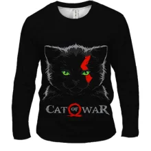 Мужской 3D лонгслив CAT of War