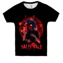 Детская 3D футболка Салли и символы - SALLY FACE