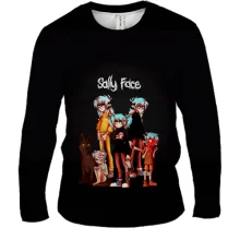Мужской 3D лонгслив Салли в разном возрасте - SALLY FACE