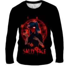Мужской 3D лонгслив Салли и символы - SALLY FACE