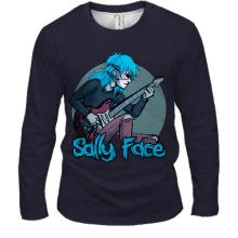 Мужской 3D лонгслив Салли с гитарой - SALLY FACE