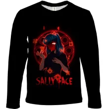 Детский 3D лонгслив Салли и символы - SALLY FACE