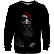 3D свитшот Лицо Кратоса - God Of War