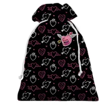 Подарунковий мішечок Love and hearts pattern 4