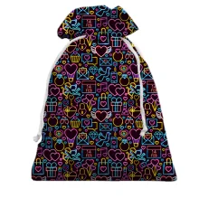 Подарунковий мішечок Love and hearts pattern 2