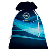 Подарочный мешочек Opel с голубыми геометрическими линиями