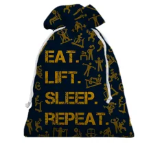 Подарунковий мішечок Eat Lift Sleep Repeat
