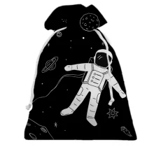 Подарочный мешочек с космонавтом в невесомости