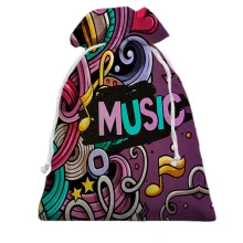 Подарочный мешочек Music с инструментами и нотами