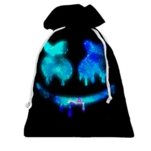Подарочный мешочек с космическим логотипом Marshmello