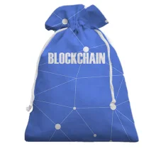 Подарунковий мішечок Blockchain із цифровою мережею
