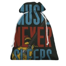Подарунковий мішечок music never sleeps