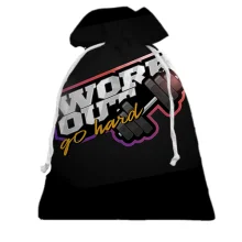 Подарочный мешочек Work out go hard