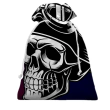 Подарочный мешочек Skull Pop Art с черепом в каске
