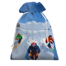 Подарочный мешочек Skiers Art