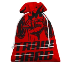 Подарунковий мішечок Train Hard Red