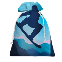 Подарочный мешочек Blue Snowboarder