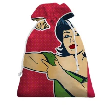 Подарочный мешочек Strong girl Pop art