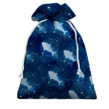 Подарочный мешочек Blue fish pattern