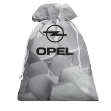 Подарочный мешочек Opel на фоне геометрических сот