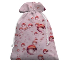 Подарочный мешочек Pink bubbles pattern