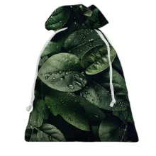 Подарочный мешочек Green leaves pattern 2