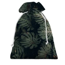 Подарунковий мішечок Green leaves pattern 3