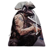 Подарочный мешочек с бойцом Battlefield и винтовкой
