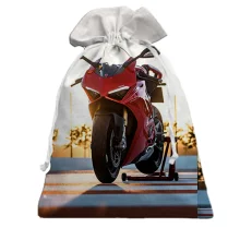 Подарочный мешочек Red motorcycle