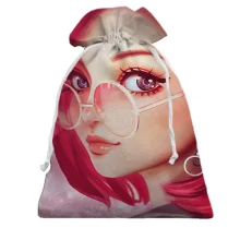 Подарочный мешочек Pink anime girl