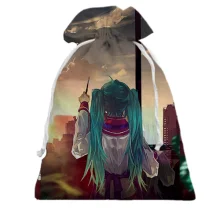 Подарочный мешочек Anime girl. Butterfly