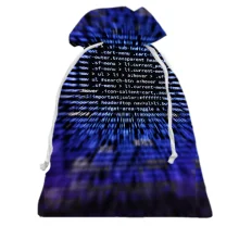 Подарочный мешочек Program codes pattern