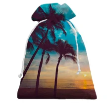 Подарунковий мішечок Palm trees and sunset