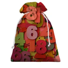 Подарочный мешочек Multicolored numbers