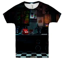 Детская 3D футболка Комната охраны - FNaF