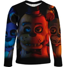 Детский 3D лонгслив Три аниматроника - FNaF