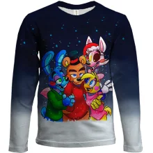 Дитячий 3D лонгслів Аніматроніки в снігу - FNaF