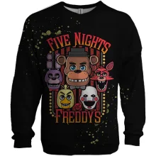 3D свитшот Маски аниматроников - FNaF